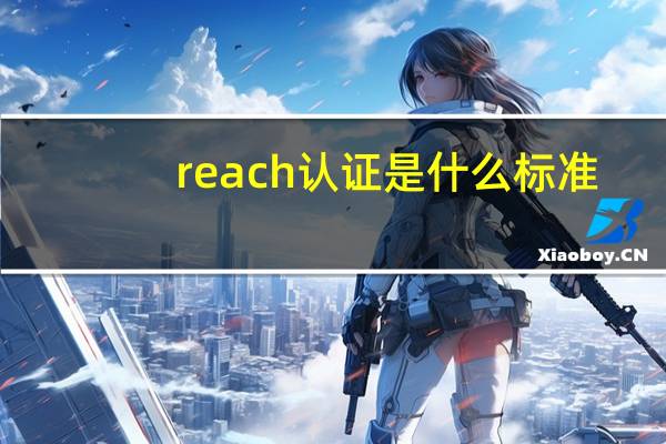reach认证是什么标准(reach认证是什么)