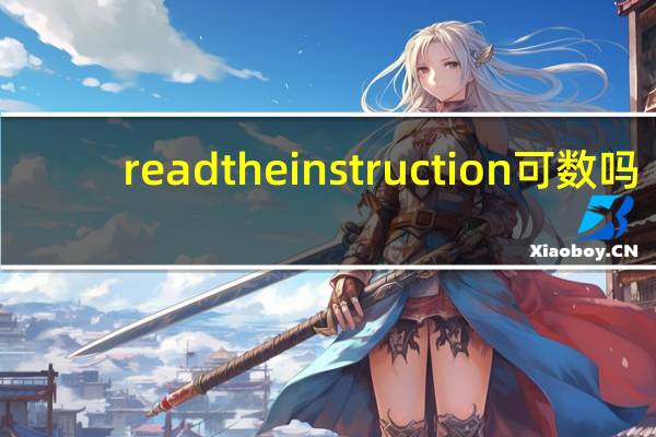 read the instruction可数吗