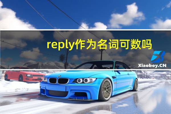 reply作为名词可数吗