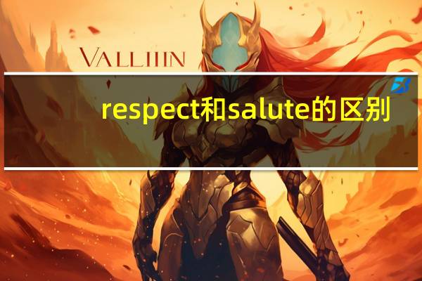respect和salute的区别