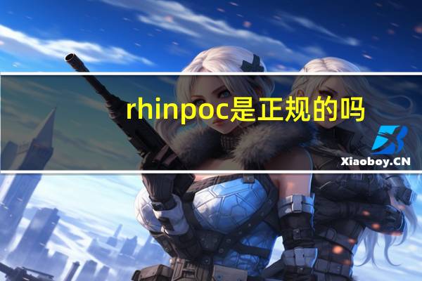 rhinpoc是正规的吗