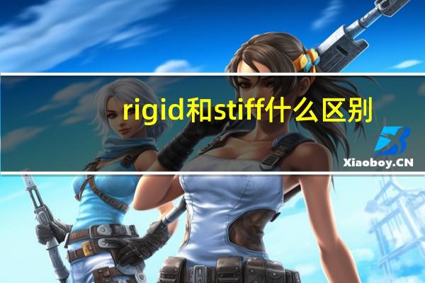 rigid和stiff什么区别