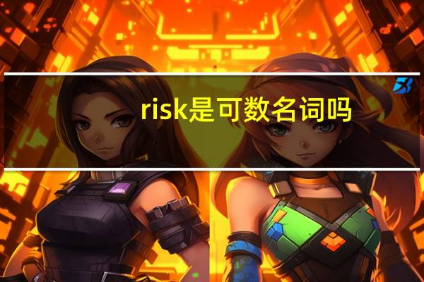 risk是可数名词吗