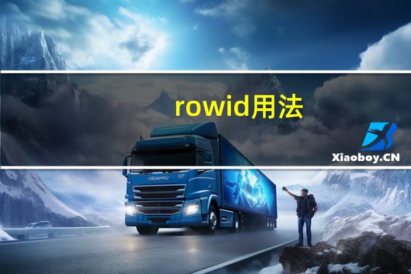 rowid用法