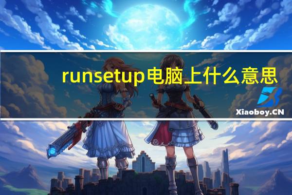 run setup电脑上什么意思