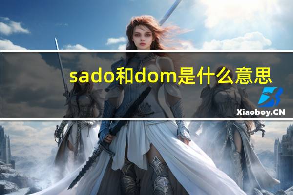 sado和dom是什么意思