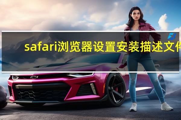 safari浏览器设置安装描述文件（safari浏览器无法安装描述文件）