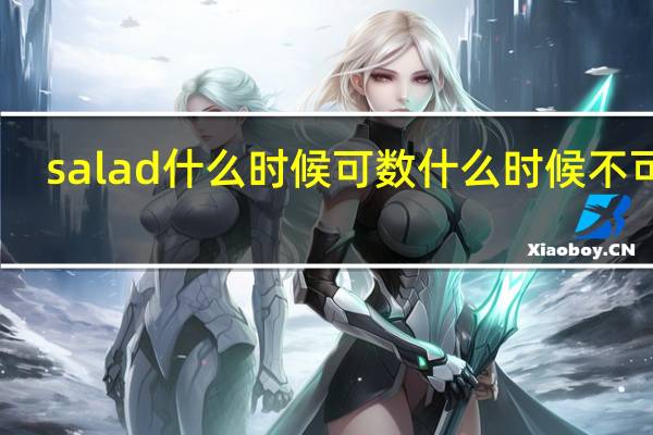 salad什么时候可数什么时候不可数