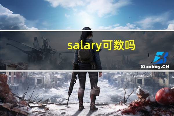 salary可数吗