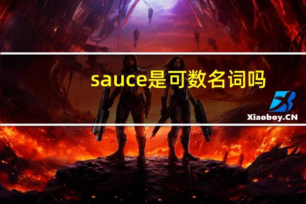 sauce是可数名词吗