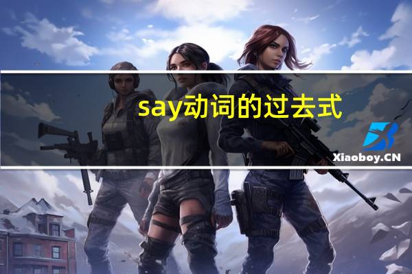 say动词的过去式
