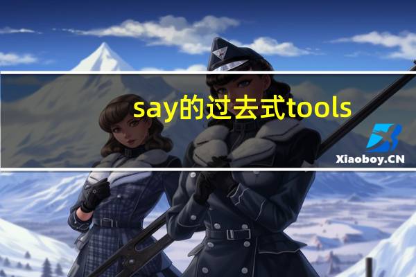 say的过去式tools