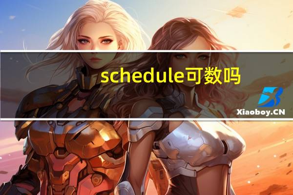 schedule可数吗