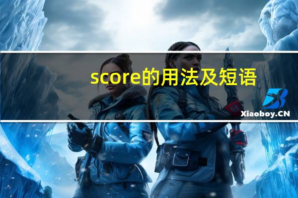 score的用法及短语
