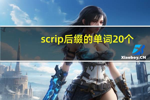 scrip后缀的单词20个