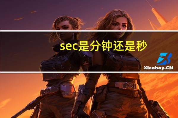 sec是分钟还是秒