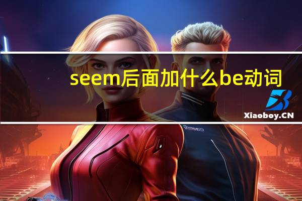 seem后面加什么be动词
