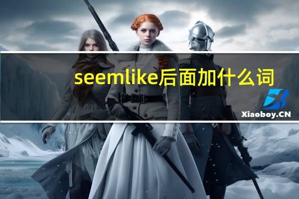 seem like后面加什么词