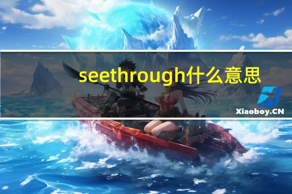 see through什么意思（throught什么意思）