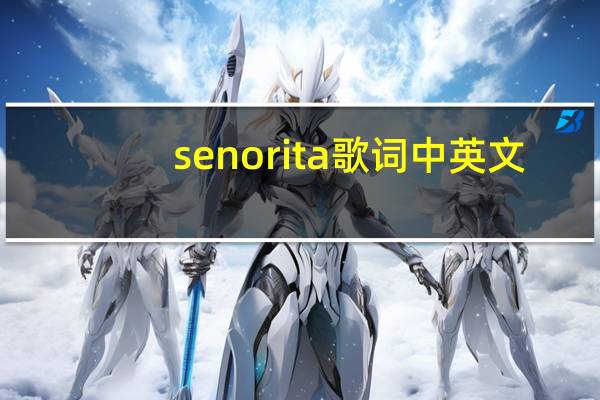 senorita 歌词中英文