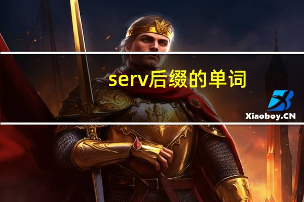 serv后缀的单词