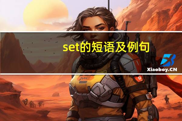 set的短语及例句