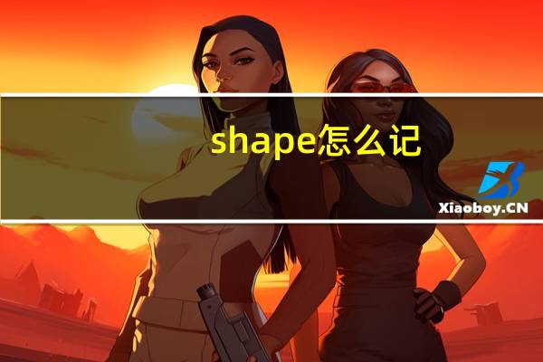 shape怎么记
