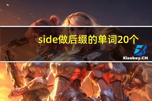 side做后缀的单词20个