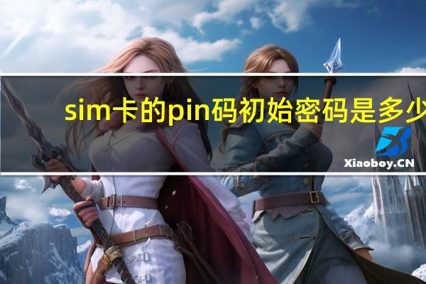 sim卡的pin码初始密码是多少(sim卡的pin码的初始密码 快吧手游)