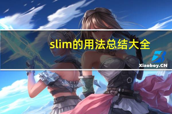 slim的用法总结大全