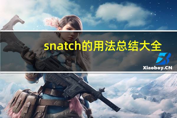 snatch的用法总结大全