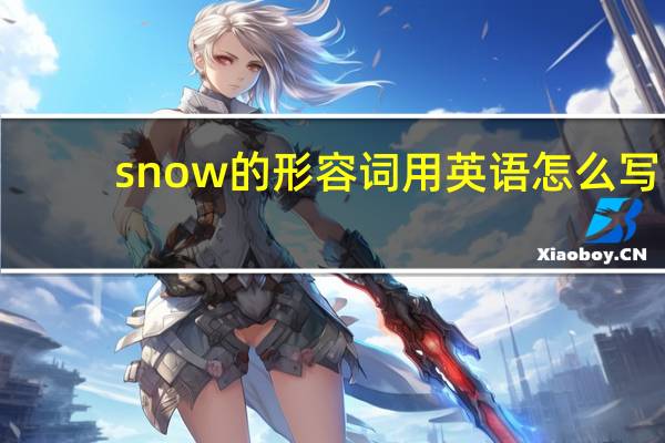 snow的形容词用英语怎么写?