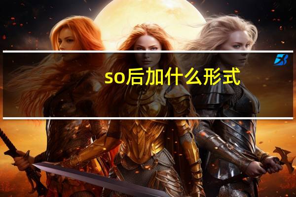 so后加什么形式