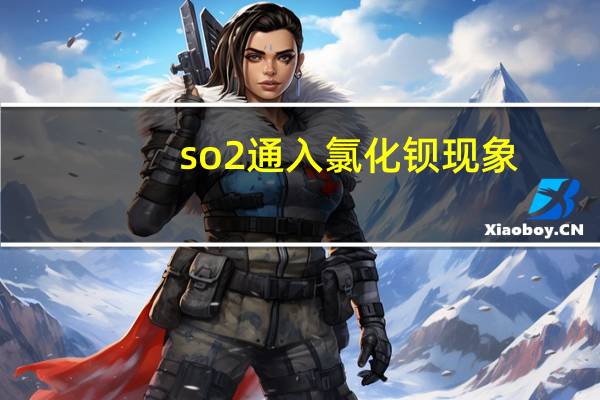 so2通入氯化钡现象（so2通入氯化钡）