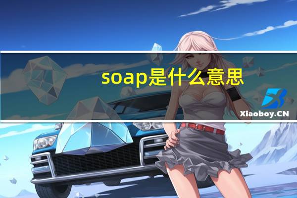 soap是什么意思（soa是什么意思）