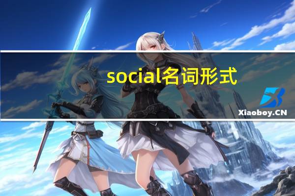 social名词形式