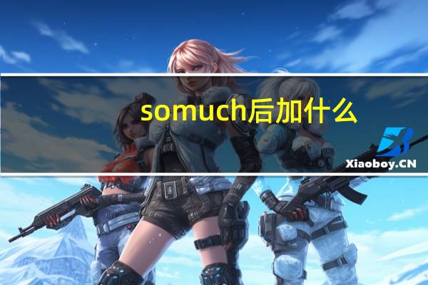 so much后加什么？