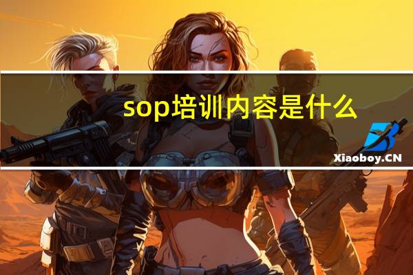 sop培训内容是什么