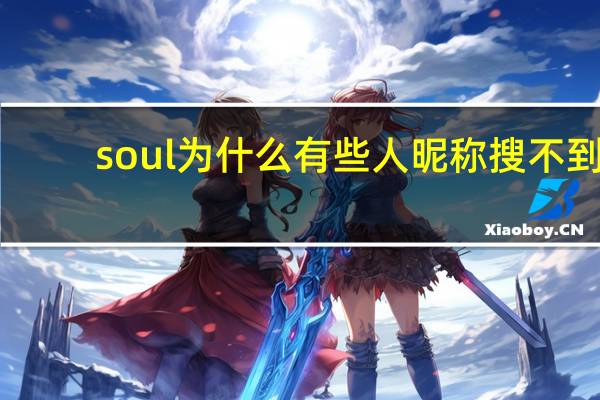 soul为什么有些人昵称搜不到