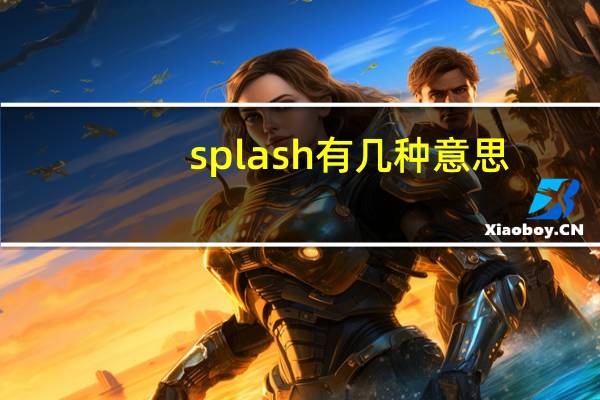 splash有几种意思