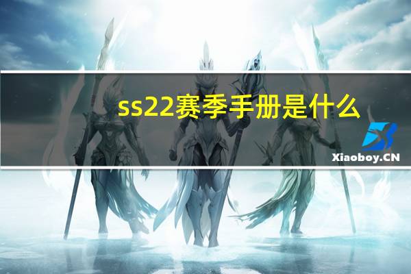 ss22赛季手册是什么