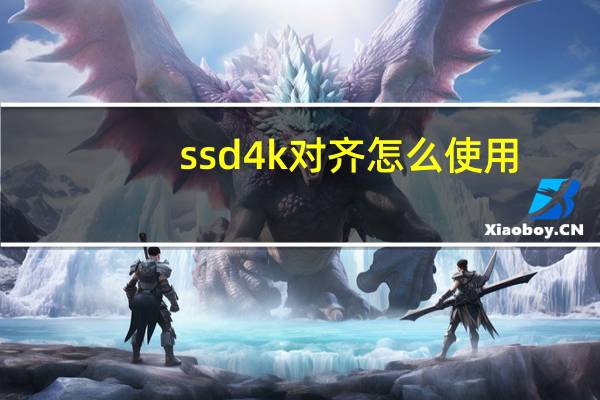 ssd4k对齐怎么使用（ssd 4k对齐）