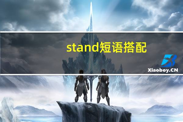 stand短语搭配