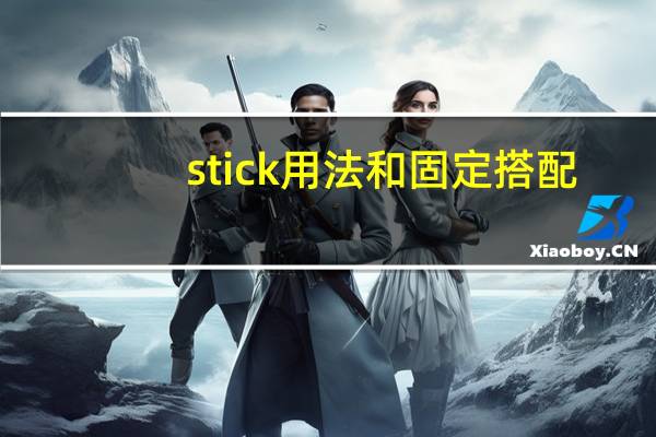 stick用法和固定搭配