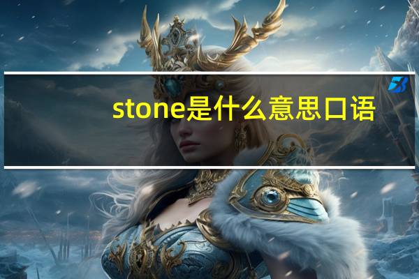 stone是什么意思口语（stone是什么意思）