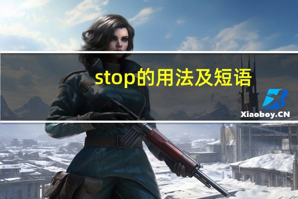 stop的用法及短语