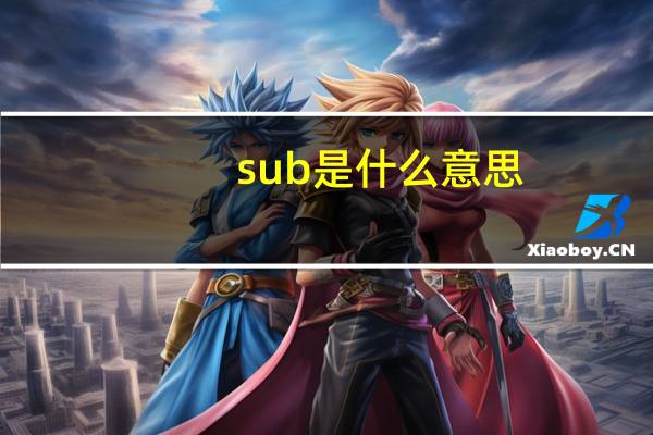 sub是什么意思