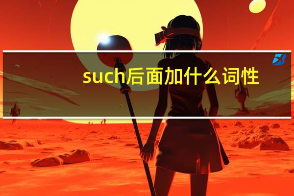 such后面加什么词性