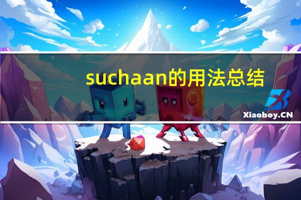 such a an的用法总结