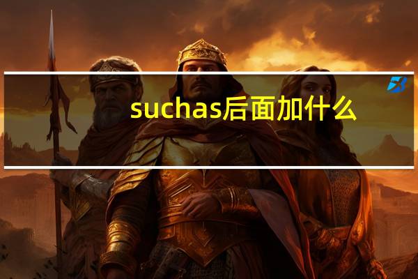 suchas后面加什么